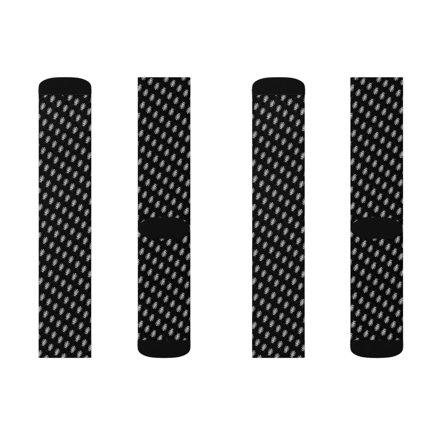 Black Multi Pattern Roach Socks