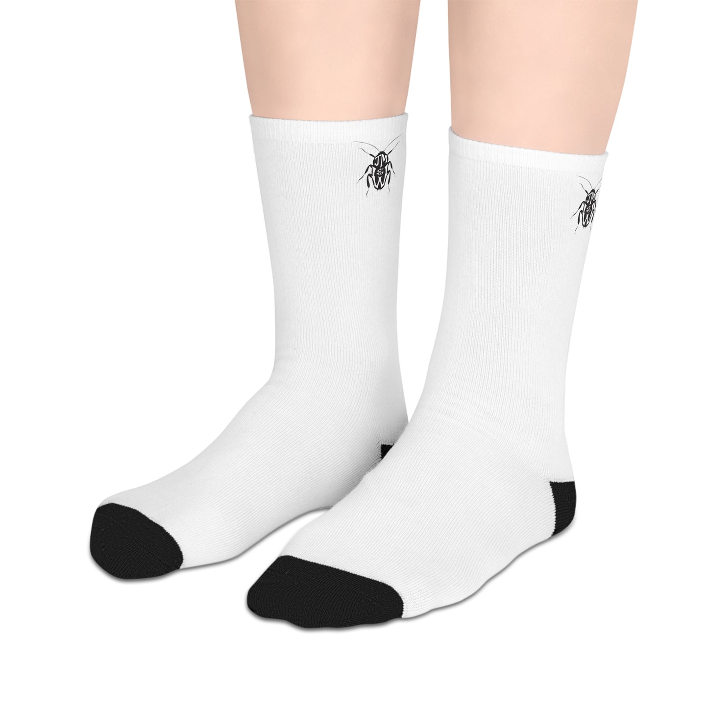 White Mid-length Roach Socks