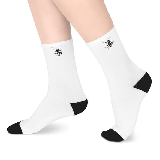 White Mid-length Roach Socks