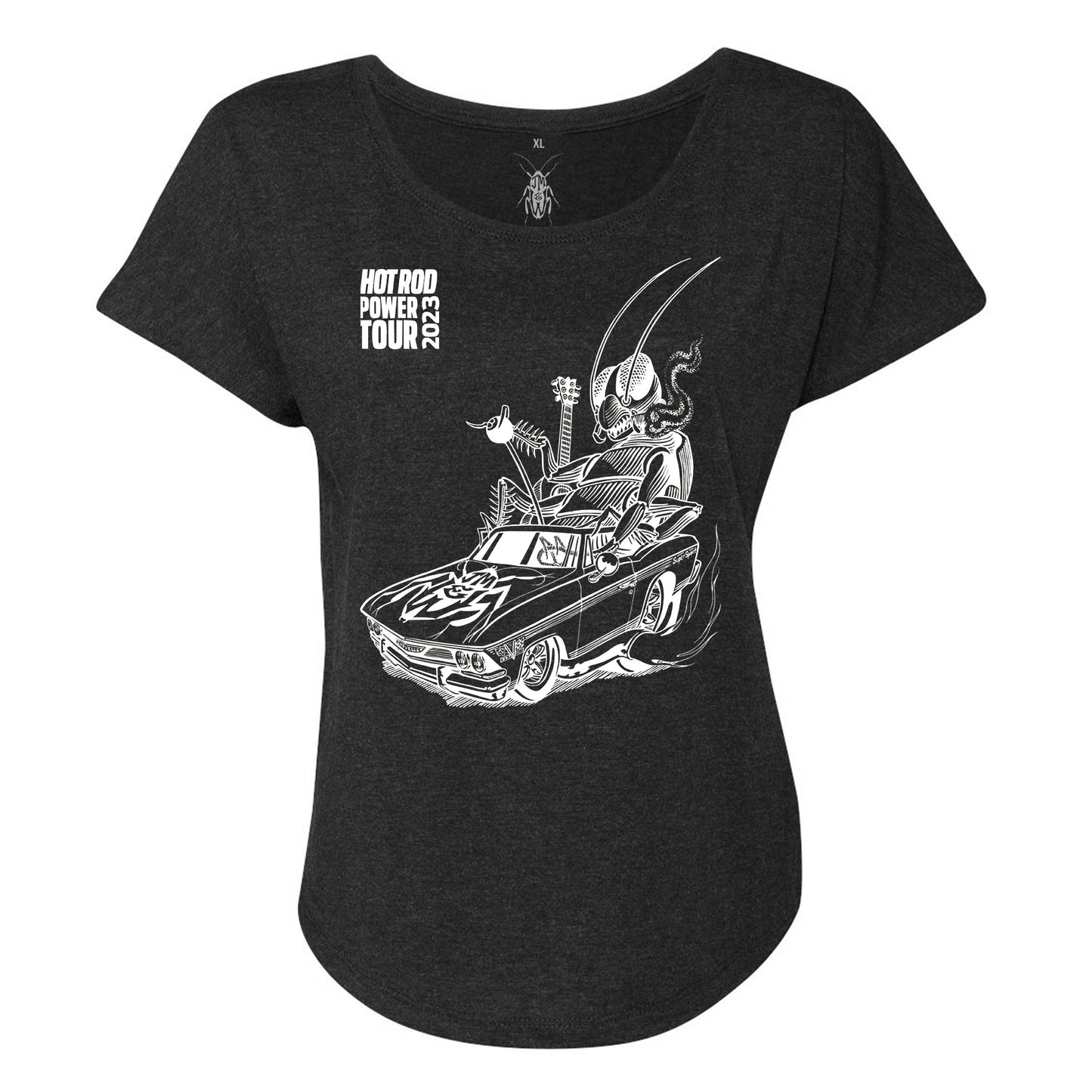 HOT ROD POWER TOUR - DOLMAN T-SHIRT - LADIES - BLACK