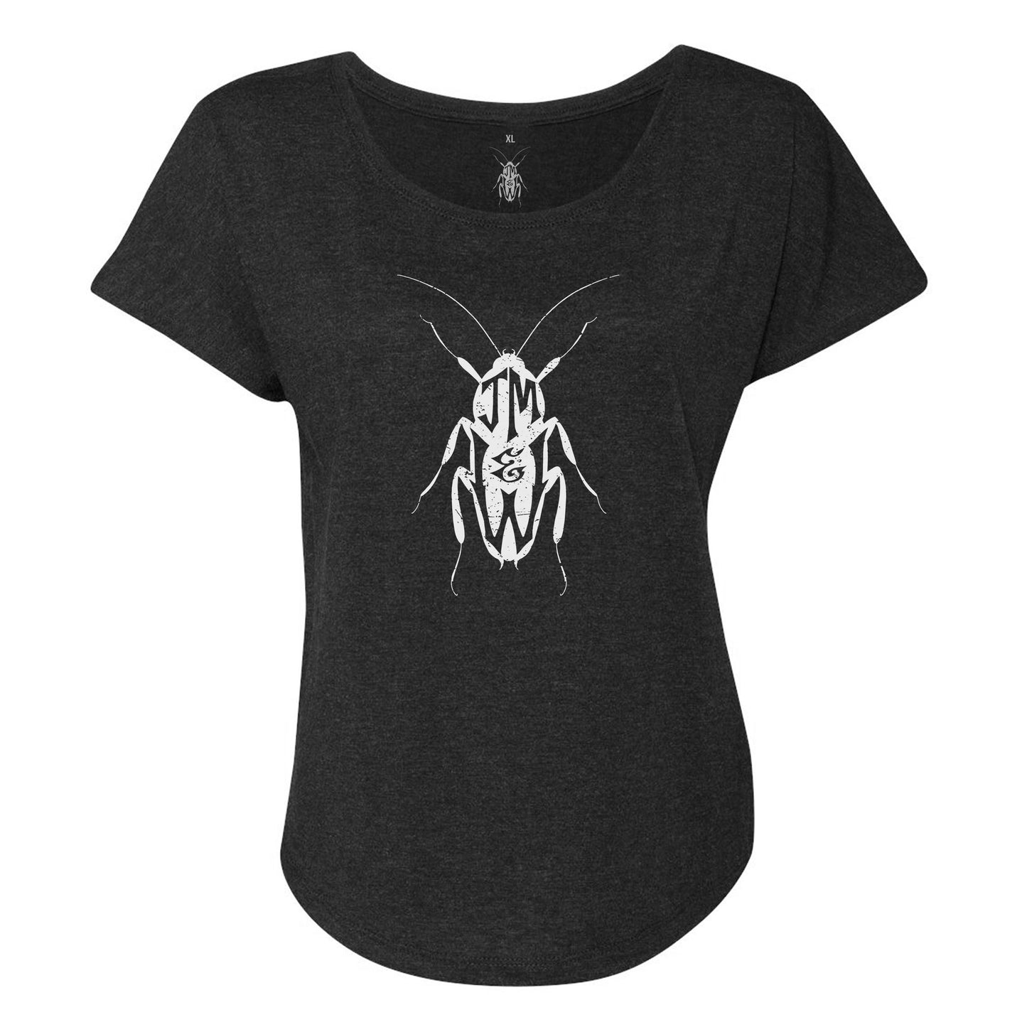 ROACH LOGO - DOLMAN T-SHIRT - LADIES - BLACK